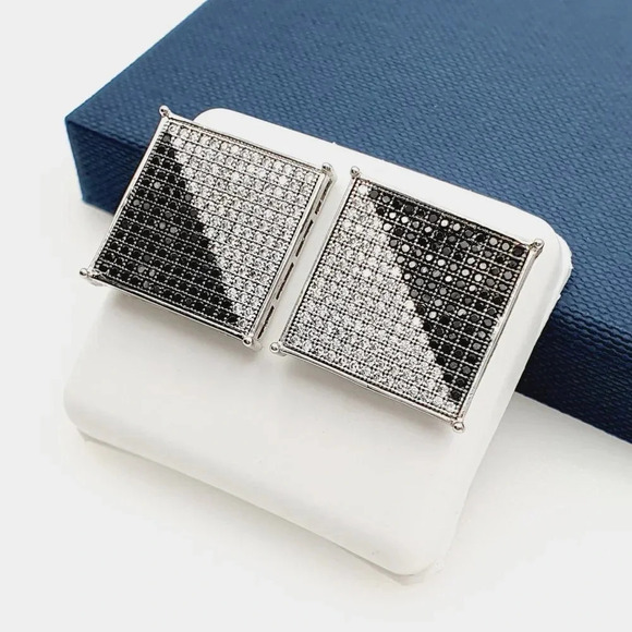 "925 Sterling Silver Plated CZ Earrings, EVBRS691 - Picture 2 of 10